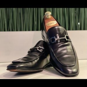 Salvatore Ferragamo Black Leather Horsebit Loafer🔥🔥Mens 10🔥🔥